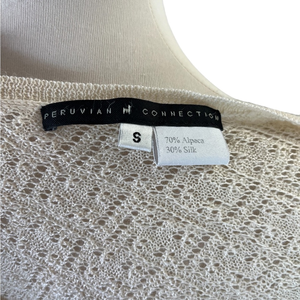 Peruvian Connection Cream Eggshell Cardigan - image 5